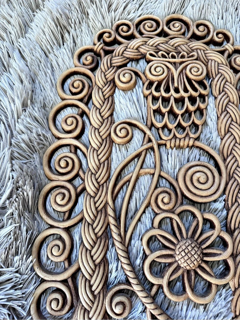 VINTAGE MCM WOODLAND OWL WALL DECOR - Picture 3 of 9